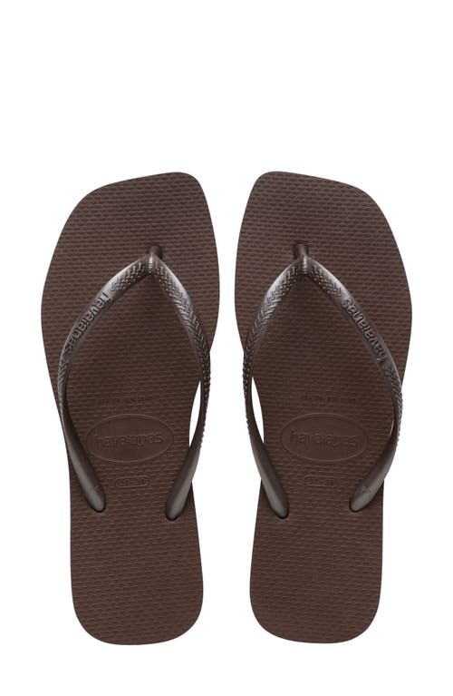 Havaianas Slim Square Toe Flip Flops In Multi