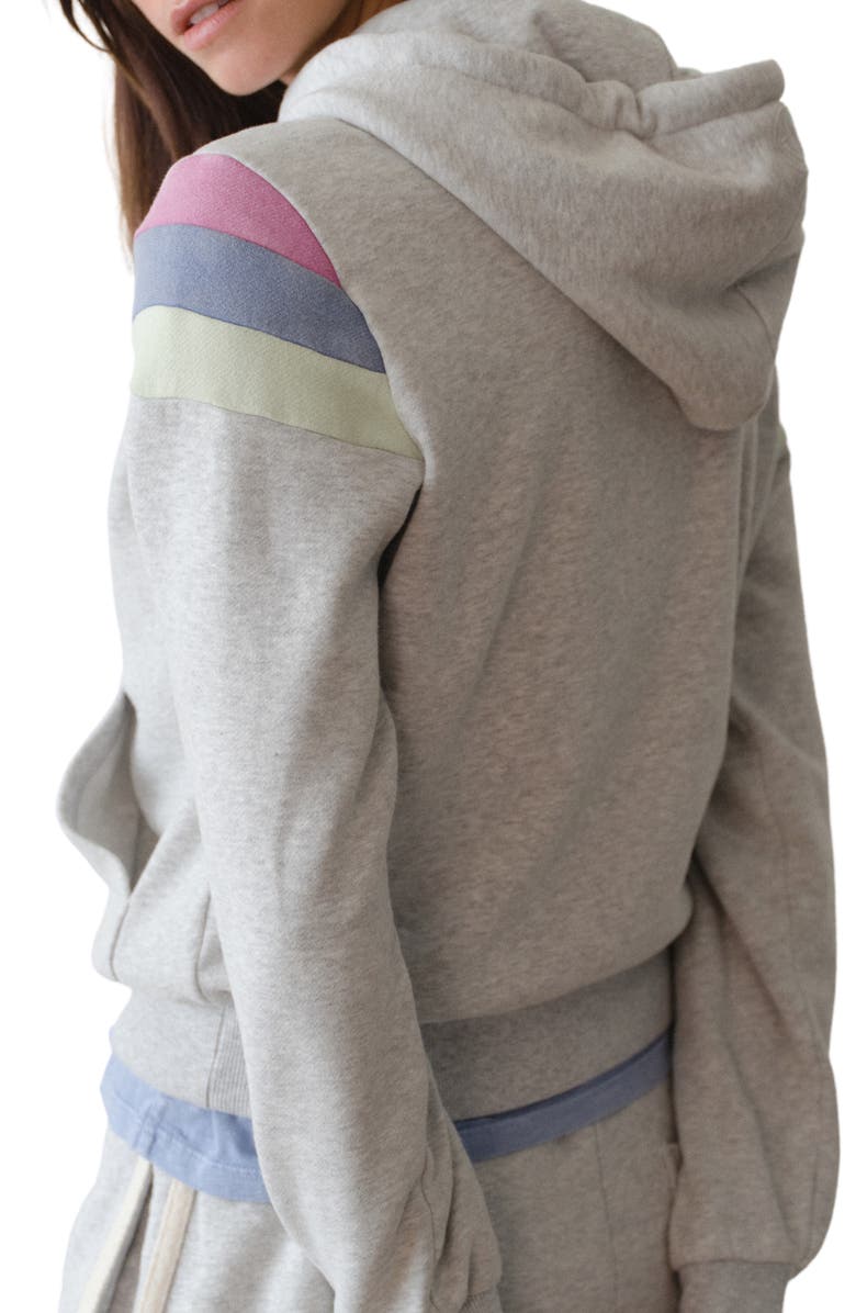 Marine Layer Colorblock Cloud 9 Fleece Hoodie, Alternate, color, Heather Grey