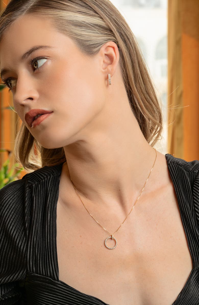 Bony Levy Two-Row Diamond Hoop Earrings, Alternate, color, 