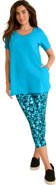 Roaman's Plus Size Scoopneck Short Sleeve Pocket Tunic