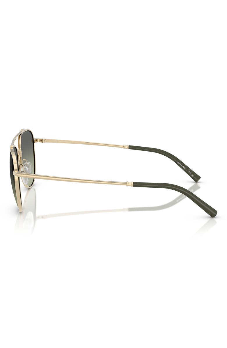 Oliver Peoples x Roger Federer 54mm Pilot Sunglasses, Alternate, color, Gold/ Green Gradient