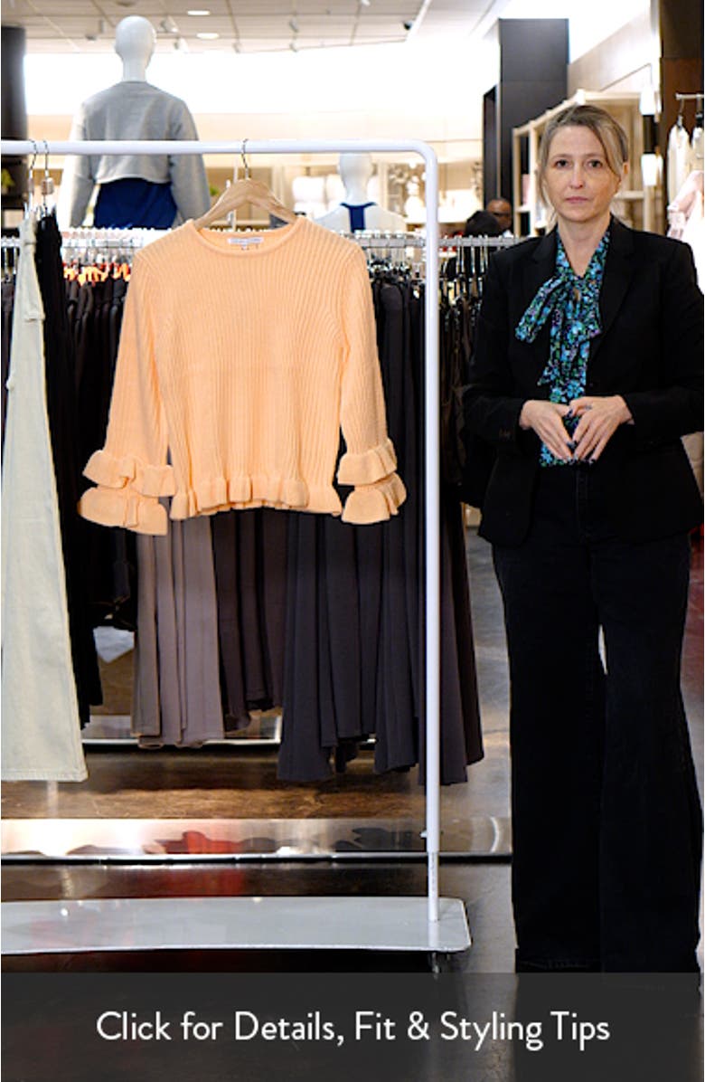 Rib Ruffle Edge Sweater, sales video thumbnail