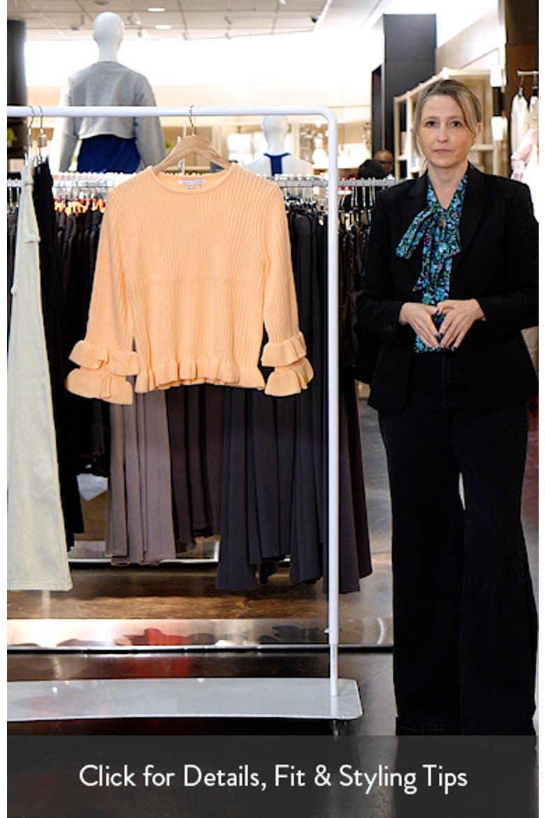 Rib Ruffle Edge Sweater video