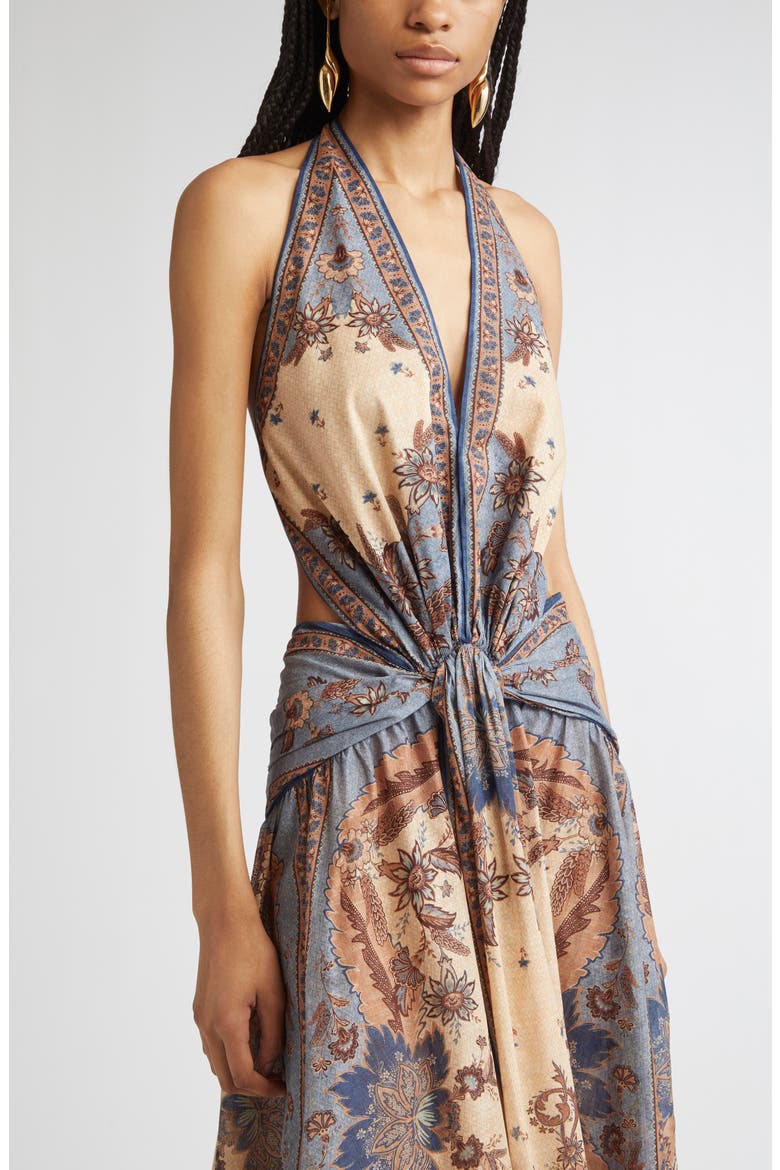 Ascension Paisley Floral Halter Neck Maxi Dress (Women) | Nordstrom