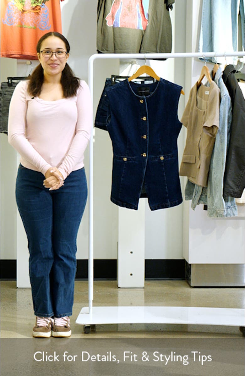 Button Cutaway Denim Vest, sales video thumbnail