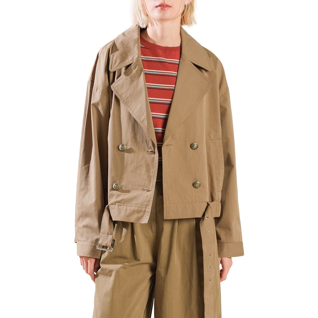 Freemarket Solid Cotton Jacket In Brown