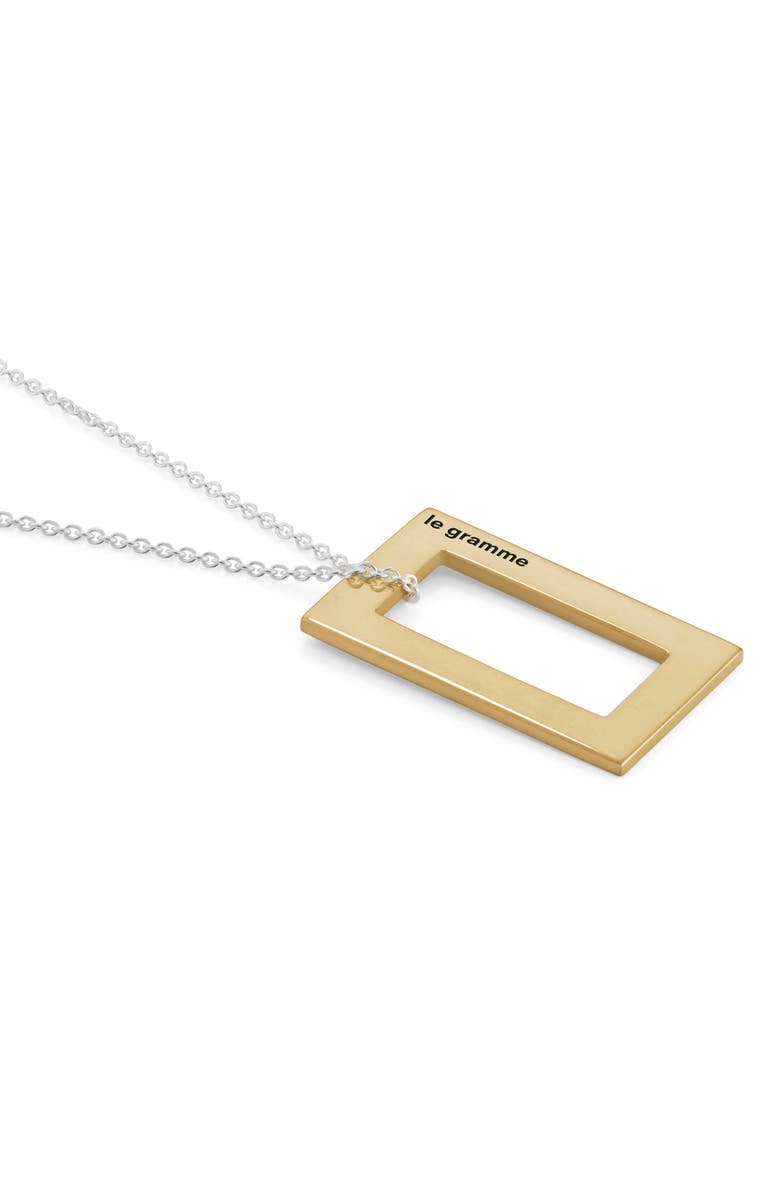 le gramme Men's Polished Rectangle Pendant Necklace, Main, color, 
