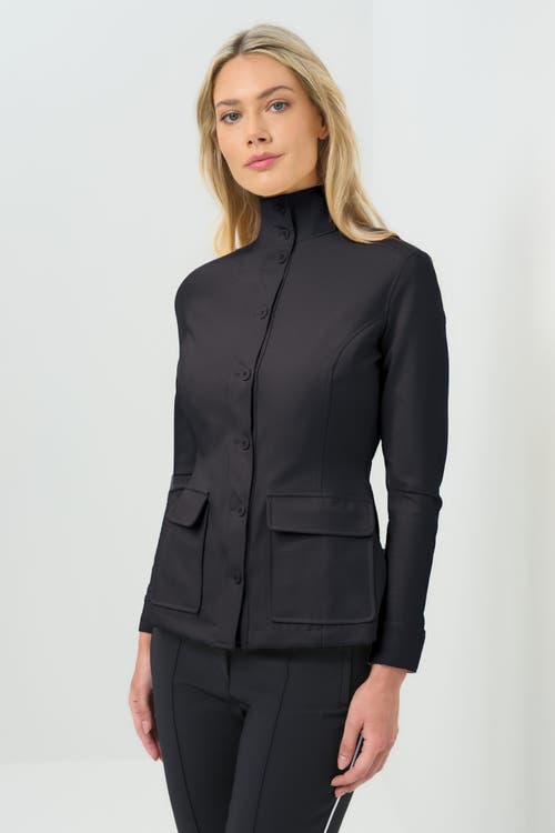 Anatomie Reign Performance Twill Button Front Jacket In Black