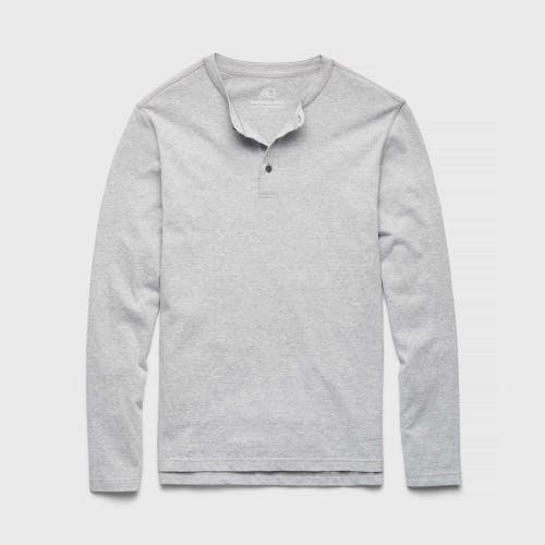 Shop Surfside Supply Co. Sean Sueded Jersey Henley In Heather Grey