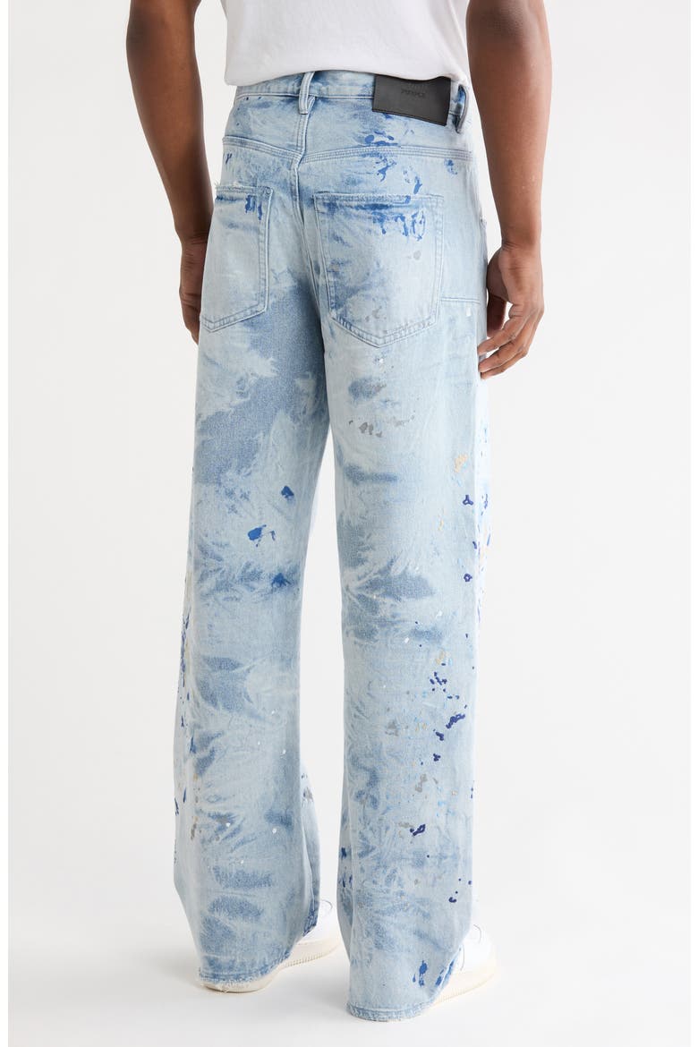 Bleach Paint Embroidery Jeans, Alternate, color, LIGHT INDIGO