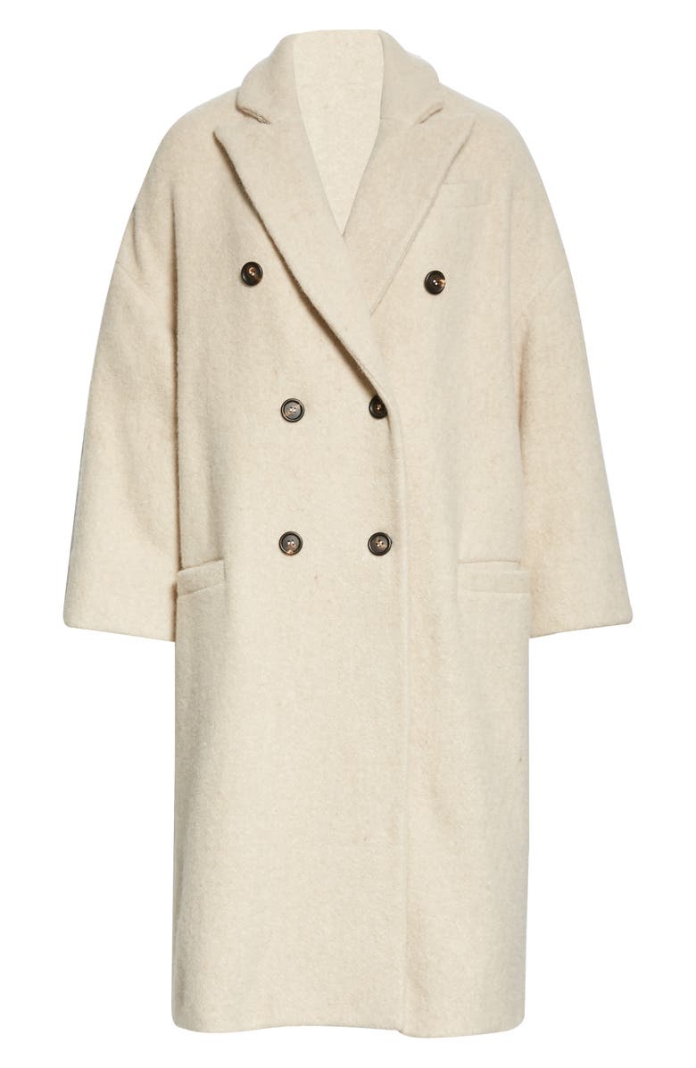 Brunello Cucinelli Cashmere Blend Double Breasted Coat, Alternate, color, 