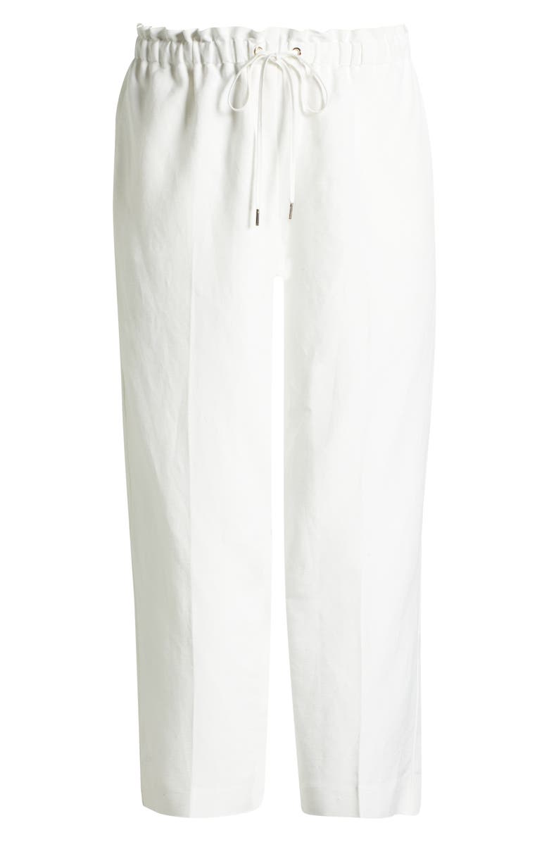 Anne Klein Linen Blend Crop Wide Leg Drawstring Pants, Alternate, color, 