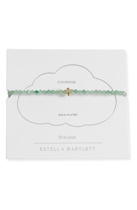 Green Aventurine Crystal Disc Beaded Bracelet