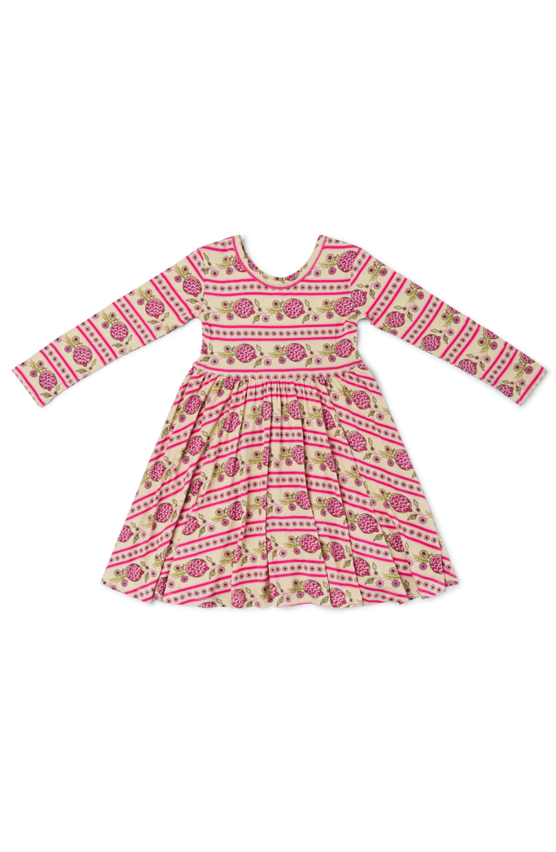 Motette Long Sleeve Twirl Dress, Alternate, color, Pomegranate Soiree