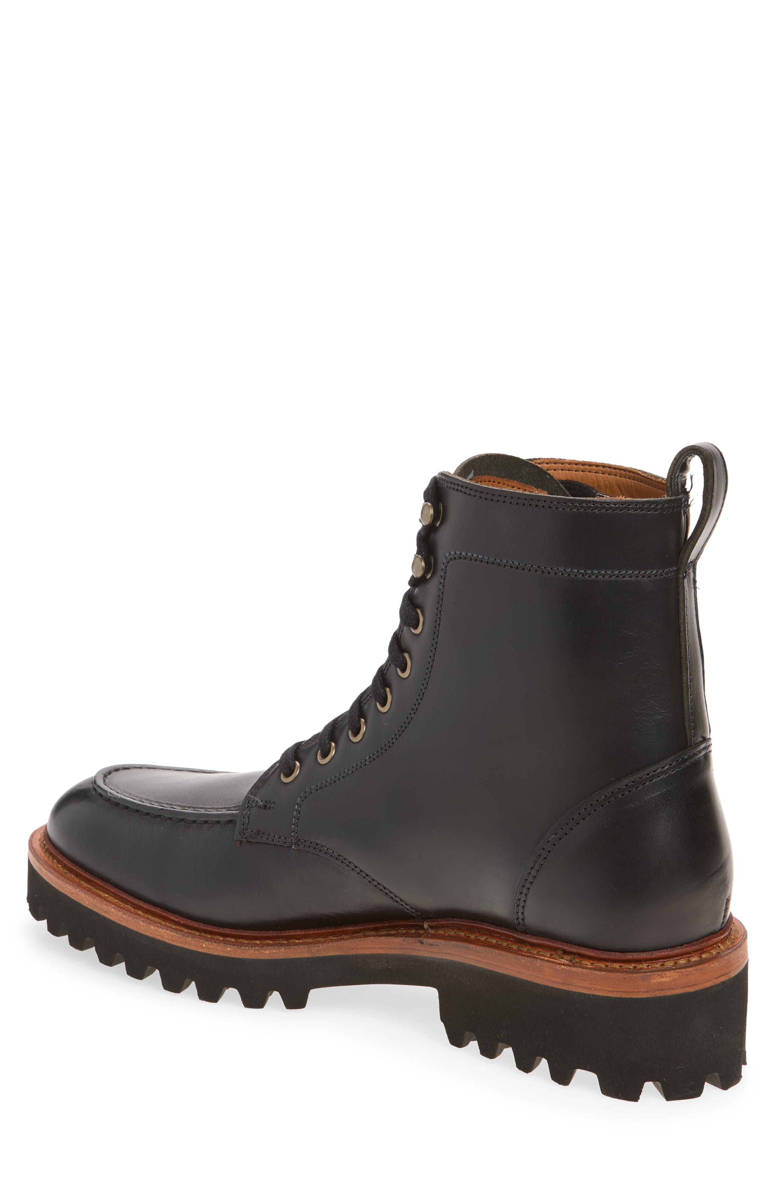 Powell Apron Toe Boot, Alternate, color, BLACK