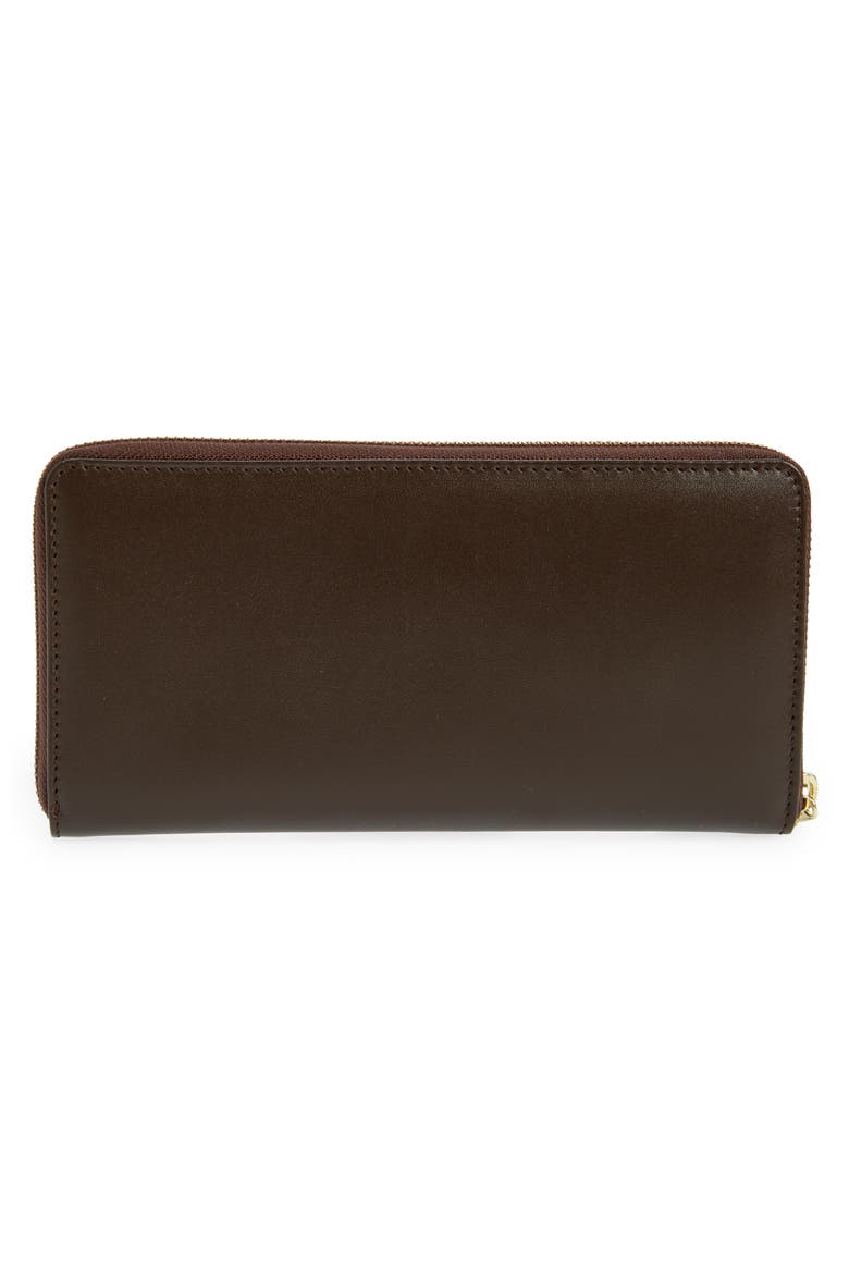 Classic Leather Zip Around Wallet, Alternate, color, BROWN
