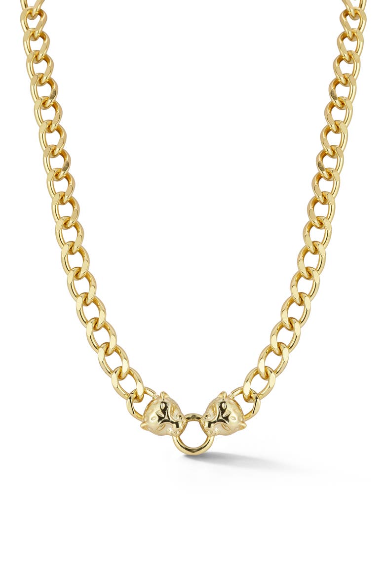 Panther Chain Necklace, Main, color, GOLD