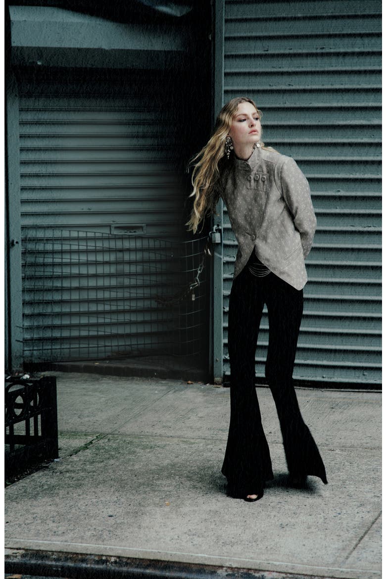 Low Rise Flare Pants, Alternate, color, BLACK