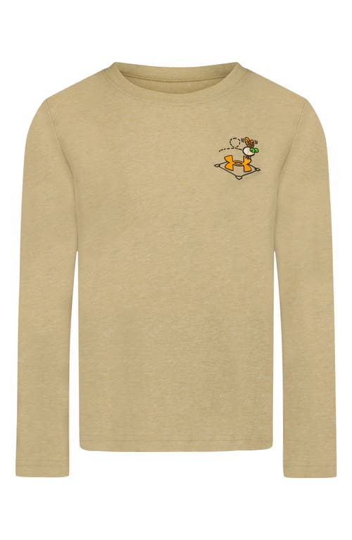 Under Armour Kids' Ua Baseball Fly Trap Long Sleeve Graphic T-shirt In Brown
