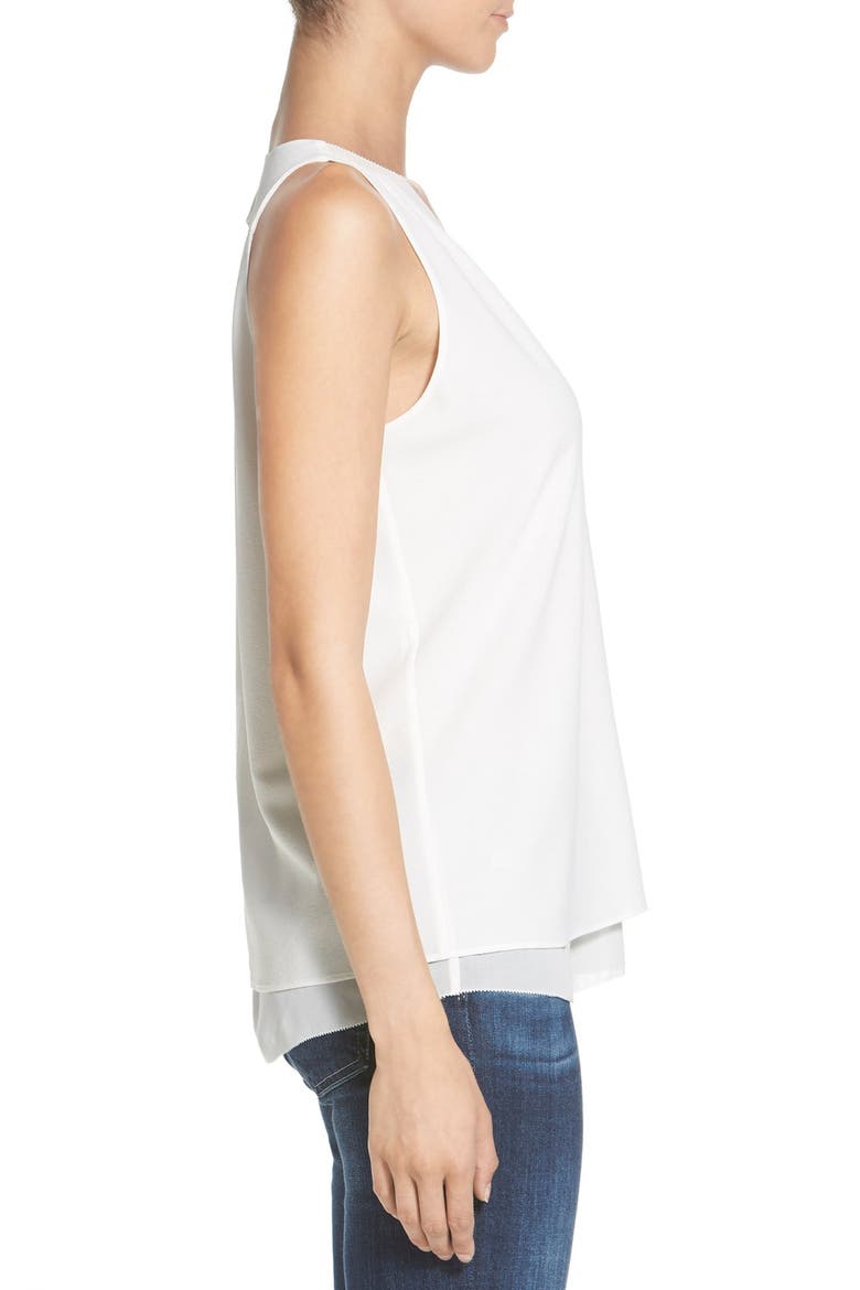V-Neck Underlay Tank, Alternate, color, WHITE
