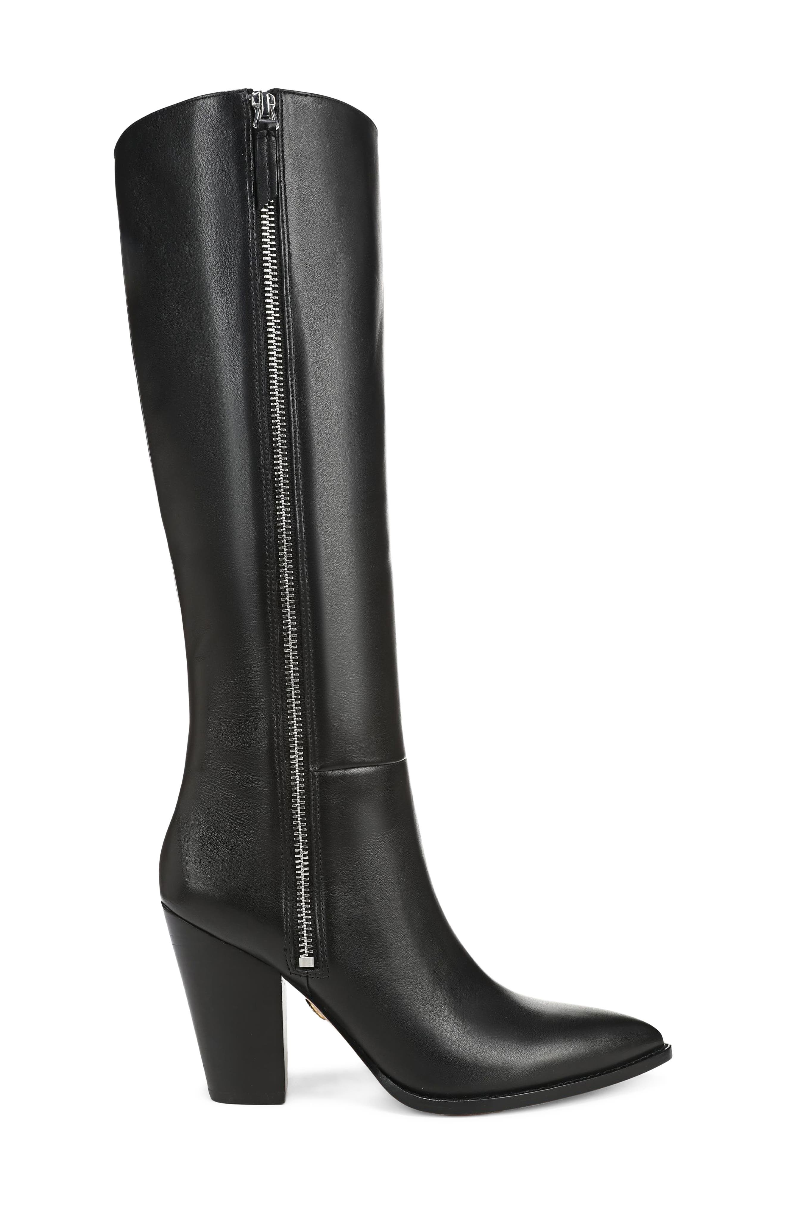 Levanne Leather Knee High Boot, Alternate, color, BLACK LEATHER