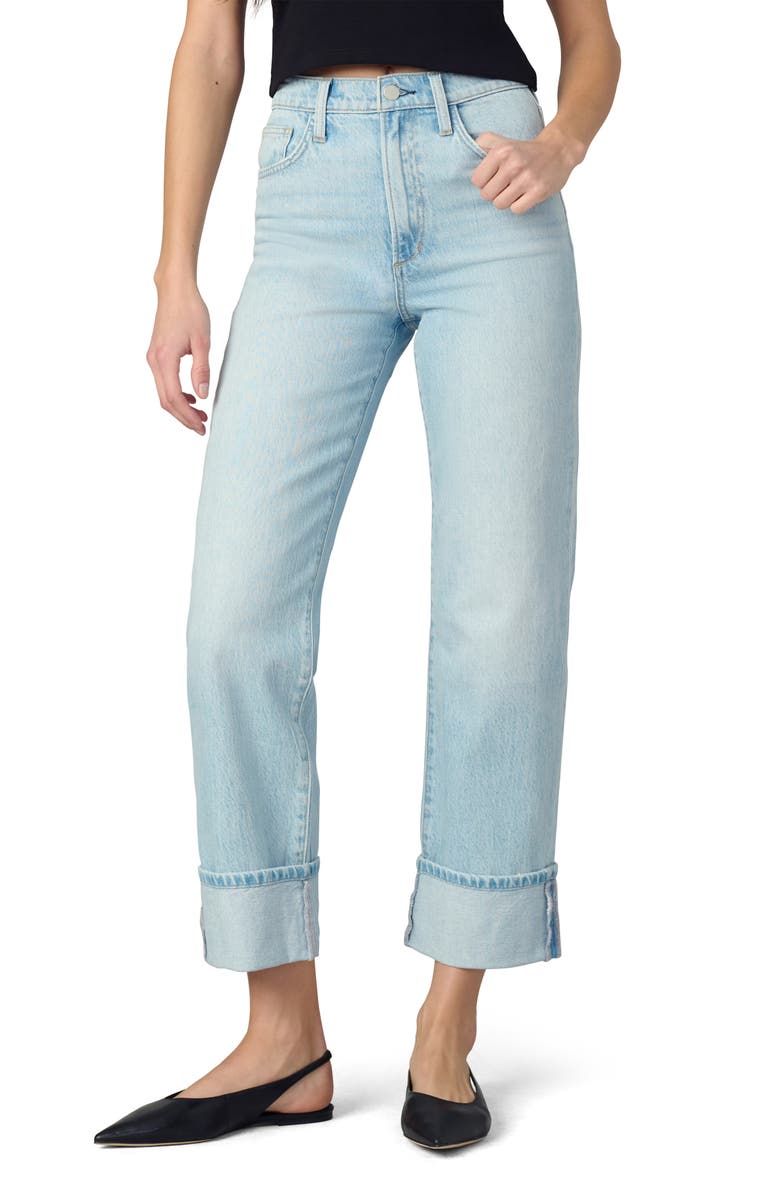 Joe's The Margot High Waist Cuffed Straight Leg Jeans, Main, color, Luxury