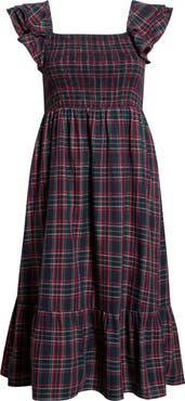 SUGARLIPS Chapman Plaid Smocked Dress