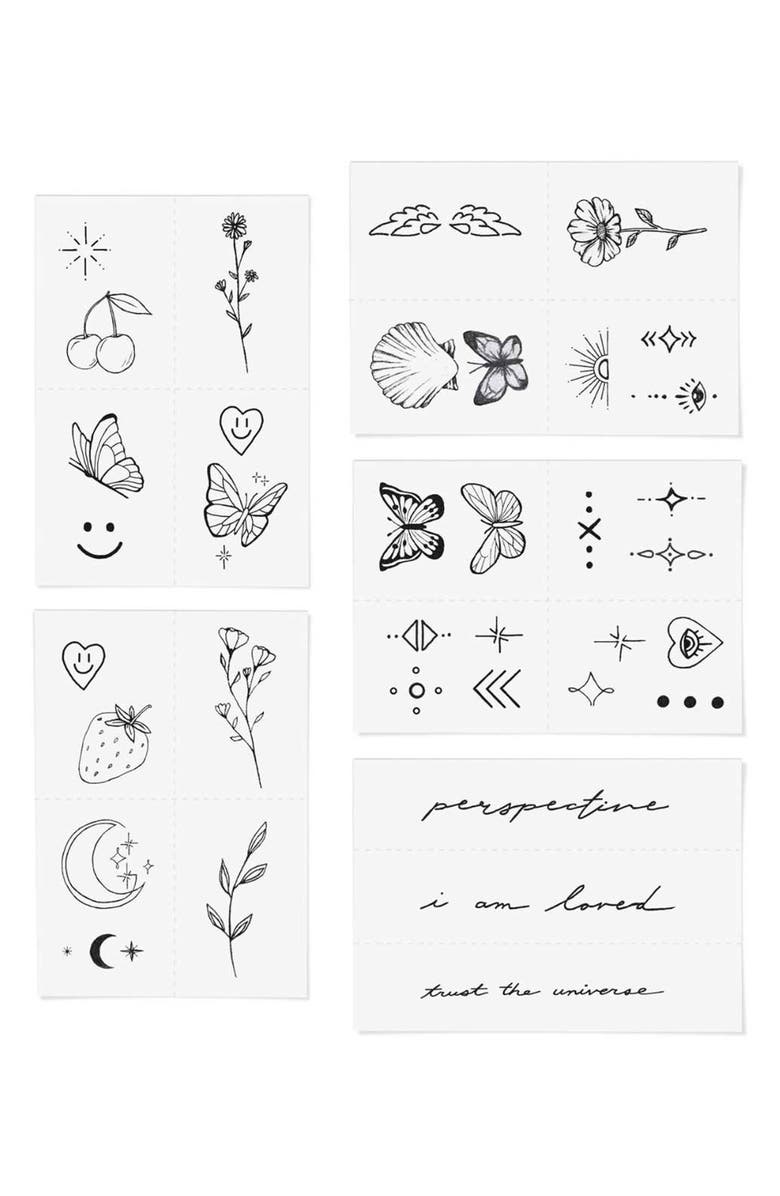INKED by Dani Founder's Favorite Temporary Tattoos, Alternate, color, Black
