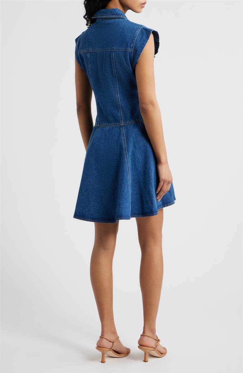 FREEMARKET Cotton Denim Mini Shirtdress, Alternate, color, Indigo