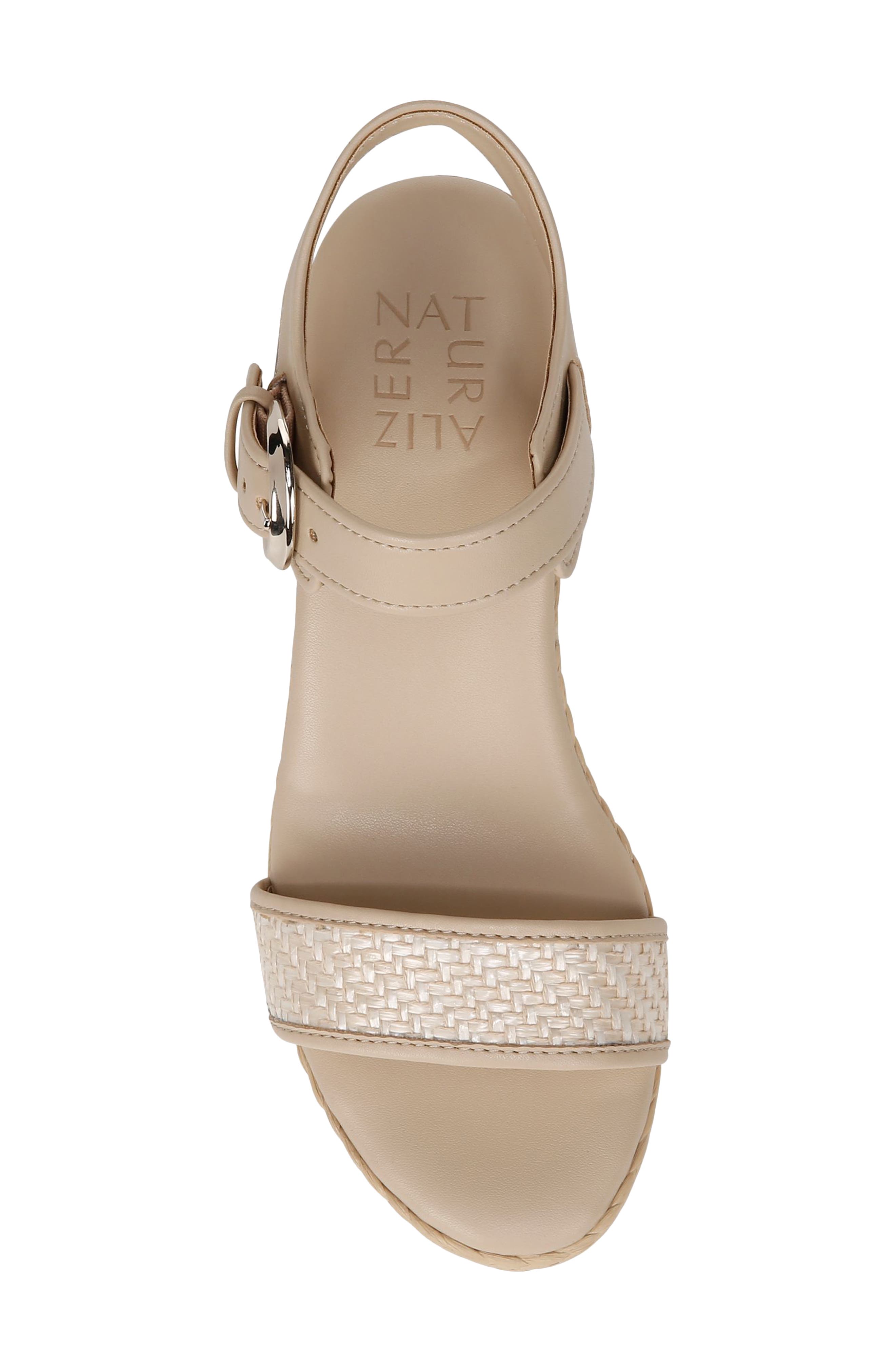 Naturalizer Stella Platform Wedge Sandal, Alternate, color, Beige Multi Fabric