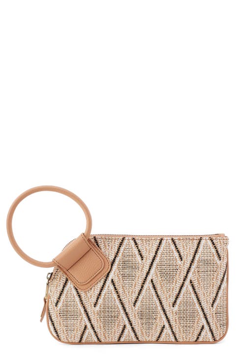 Sable Raffia Wristlet