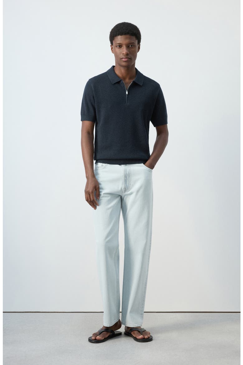 Relaxed Straight Leg Jeans, Alternate, color, BLEACH BLUE