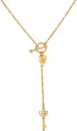 Satya Jewelry Promise to Love Heart Key Lariat Necklace