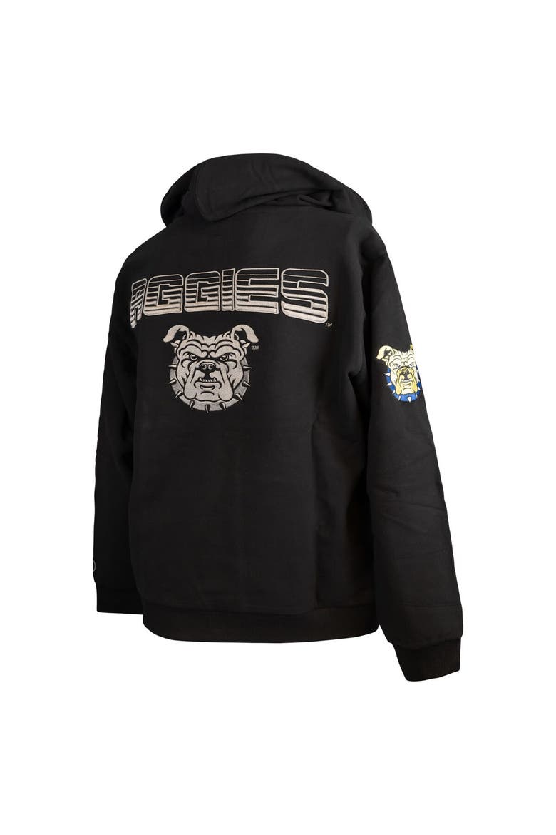 Men's FISLL  Black North Carolina A&T Aggies Puff Print Sliced Pullover Hoodie, Alternate, color, Black