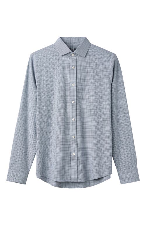 Rhone State Of Mind Check Slim Fit Button-up Shirt In Gray