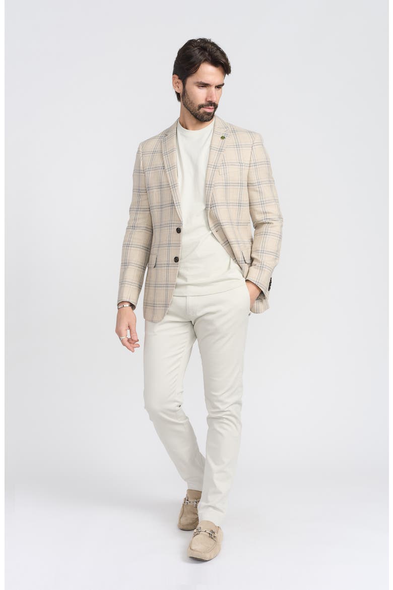 Plaid Cotton Blend Sport Coat, Alternate, color, TAN