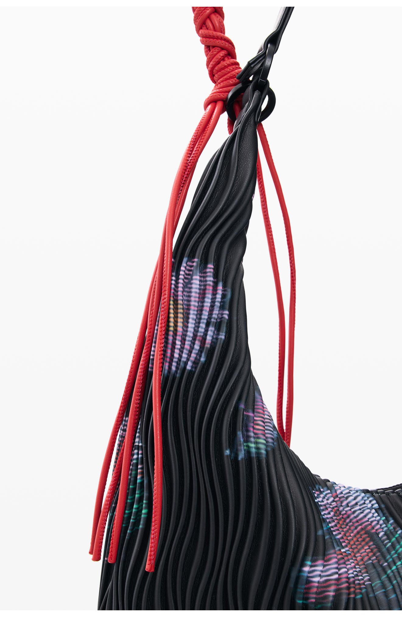 Desigual Faux Leather Shoulder Bag, Alternate, color, Black