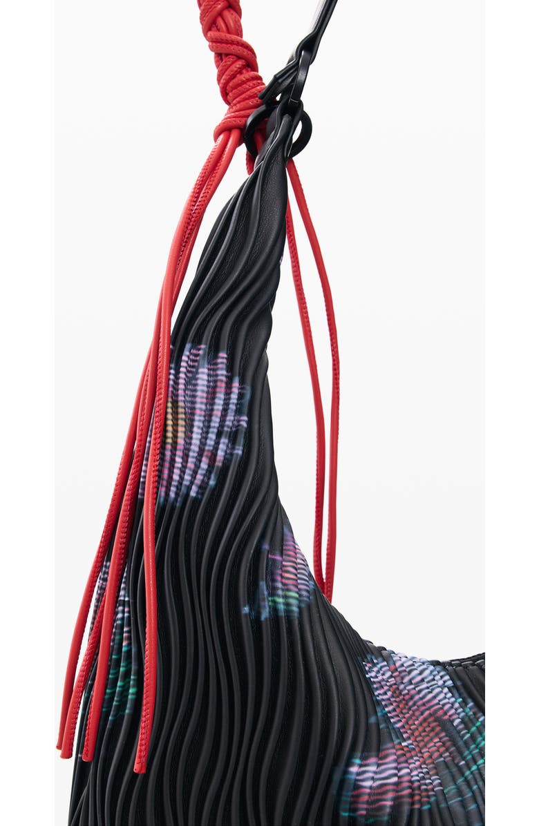 Desigual Faux Leather Shoulder Bag, Alternate, color, Black