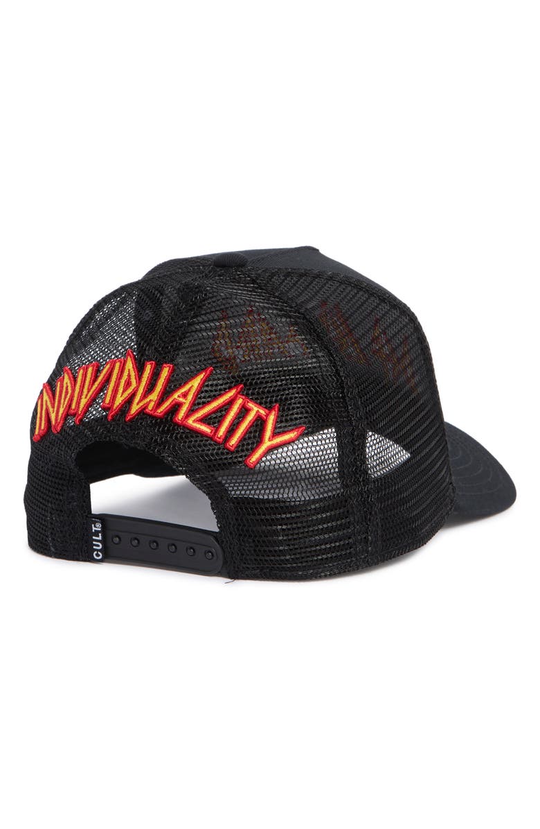 Cult of Individuality Def Leppard Mesh Back Trucker Cap, Alternate, color, 
