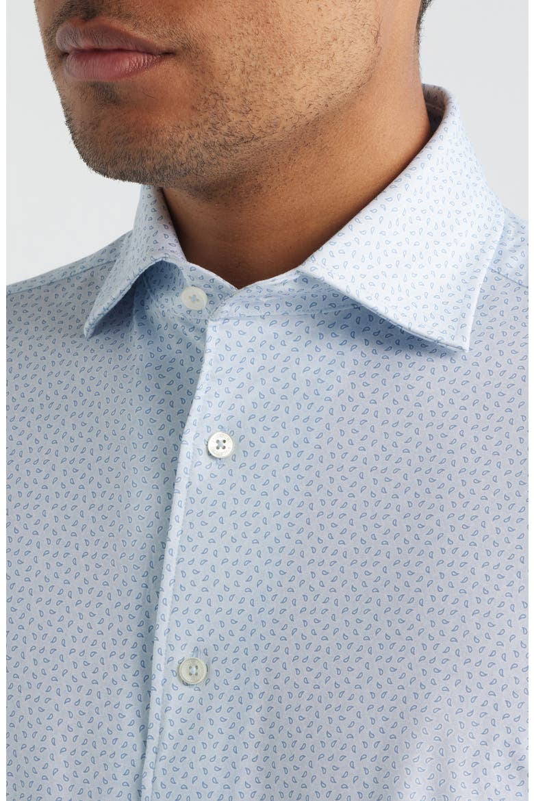Devon OoohCotton® Paisley Print Long Sleeve Button-Up Shirt, Alternate, color, AIR BLUE