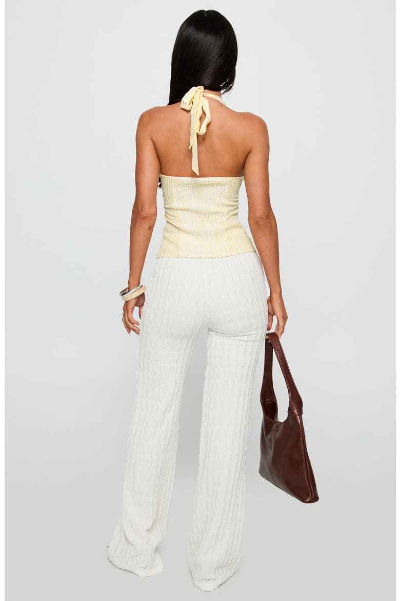 Old Friend Stripe Seersucker Halter Top, Alternate, color, YELLOW STRIPE