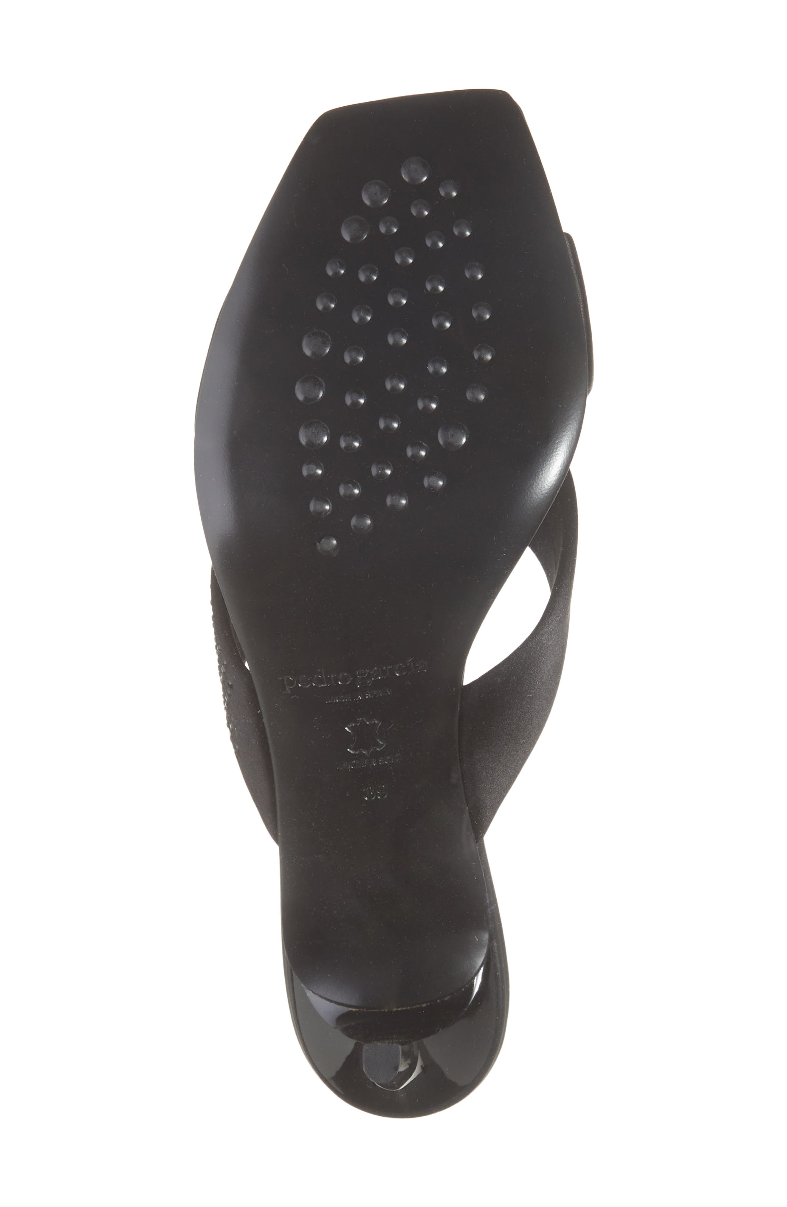 Pedro Garcia Idonna Crystal Studded Sandal, Alternate, color, Black Satin