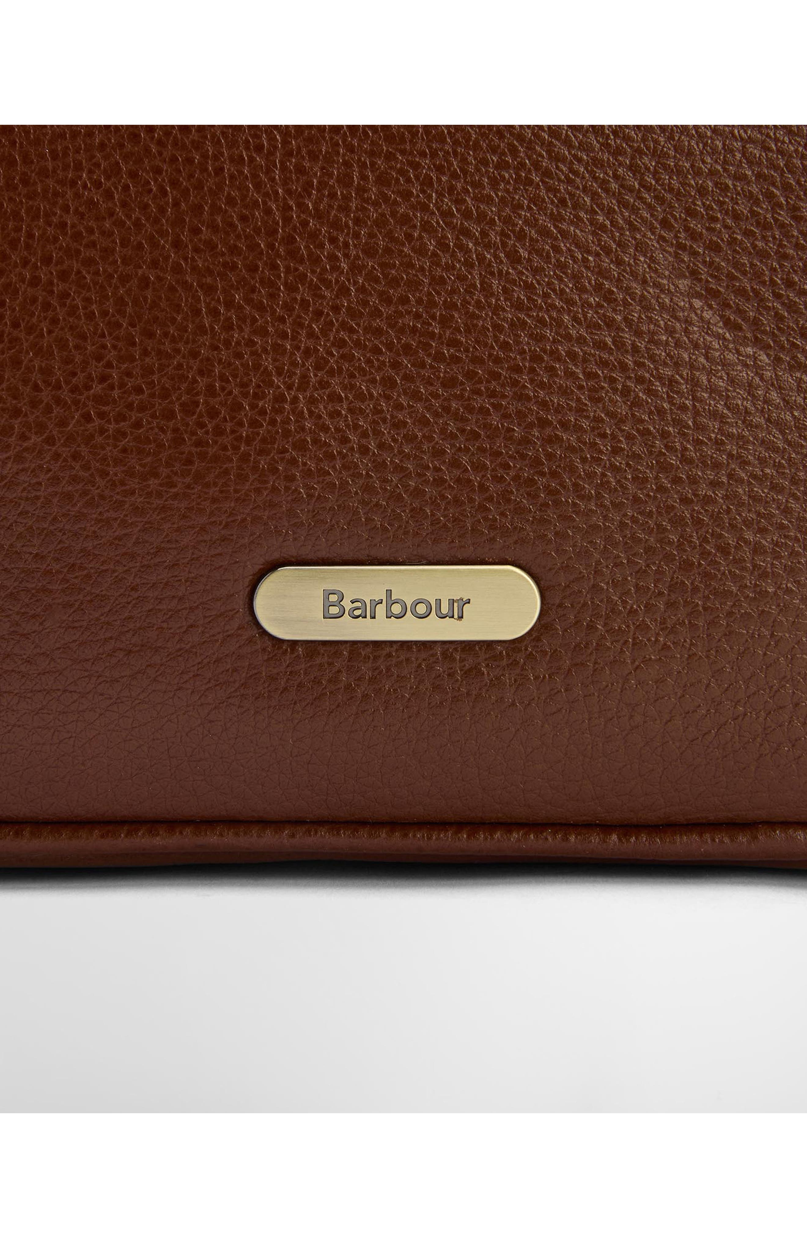 Barbour Daphne Leather Crossbody Bag, Alternate, color, Brown
