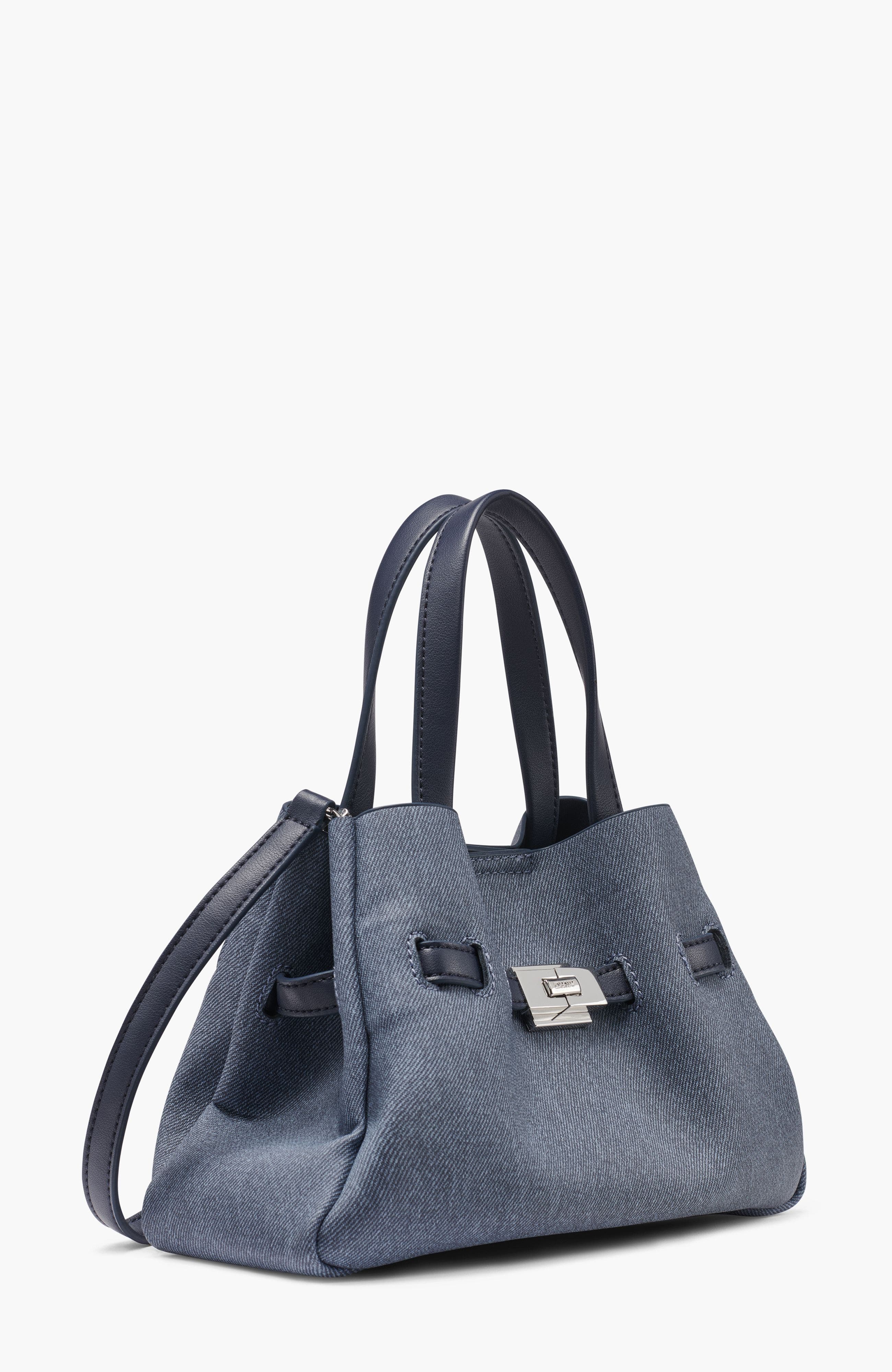 DKNY Bryar Small Denim Satchel, Alternate, color, Denim