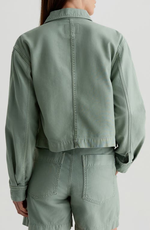 Shop Ag Valleta Utility Shirt Jacket In Sulfur Matcha Latte
