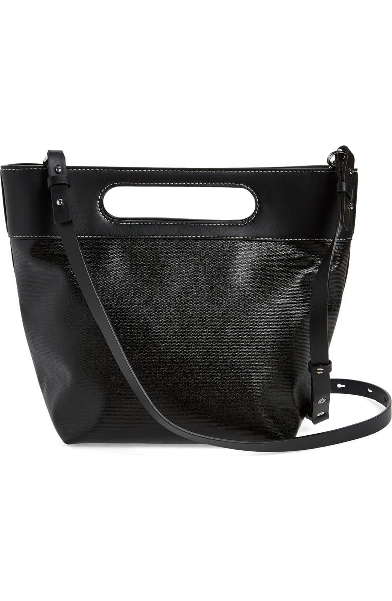 Ganni Small Smiley Canvas Tote Bag, Alternate, color,