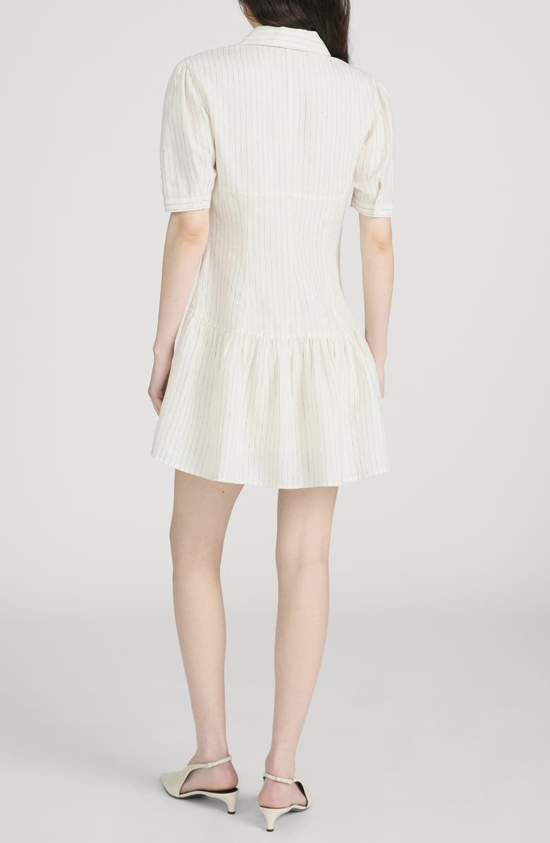 FRAME The Vista Stripe Linen Day Dress, Alternate, color, Cream Multi