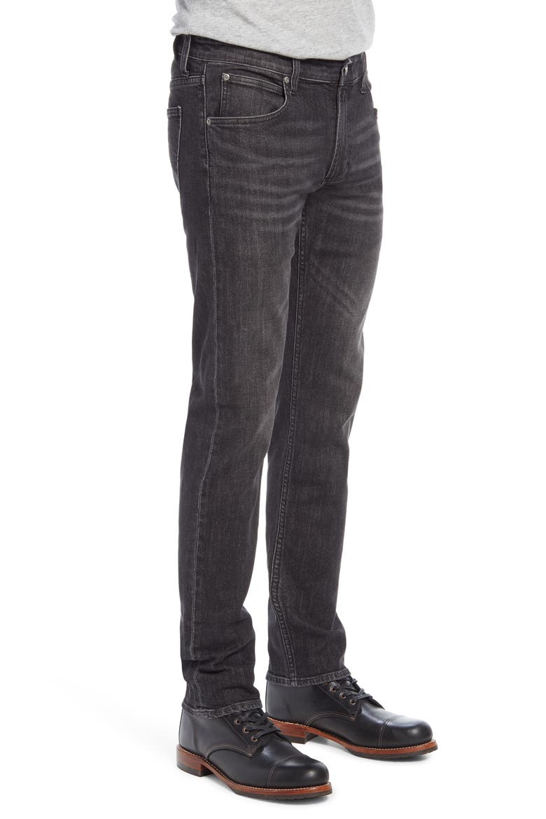 Slim Straight Leg Jeans, Alternate, color, BLACK