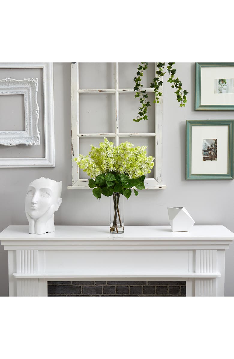 NEARLY NATURAL Artificial Lilac Bouquet in Vase, Alternate, color,