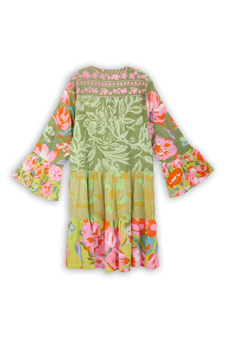 Patchwork Cotton Tunic, Alternate, color, GREEN